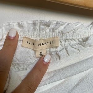La Hearts Tops - LA Hearts Tie Front Ruffle Tube Top La Hearts Tops - LA Hearts Tie Front Ruffle Tube Top